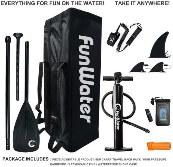 FunWater Inflatable 10'6×33×6 Ultra-Light (17.6lbs) SUP for All Skill  Levels Everything Included with Stand Up Paddle Board, Adj Paddle, Pump,  ISUP Travel Backpack, Leash, Waterproof Bag - Nuts Outdoors